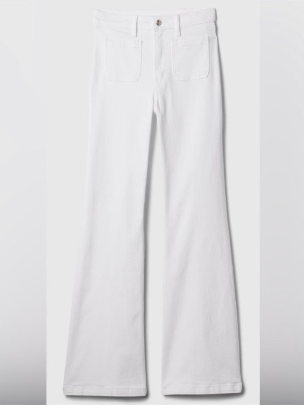 GAP White High Rise Flare Jeans